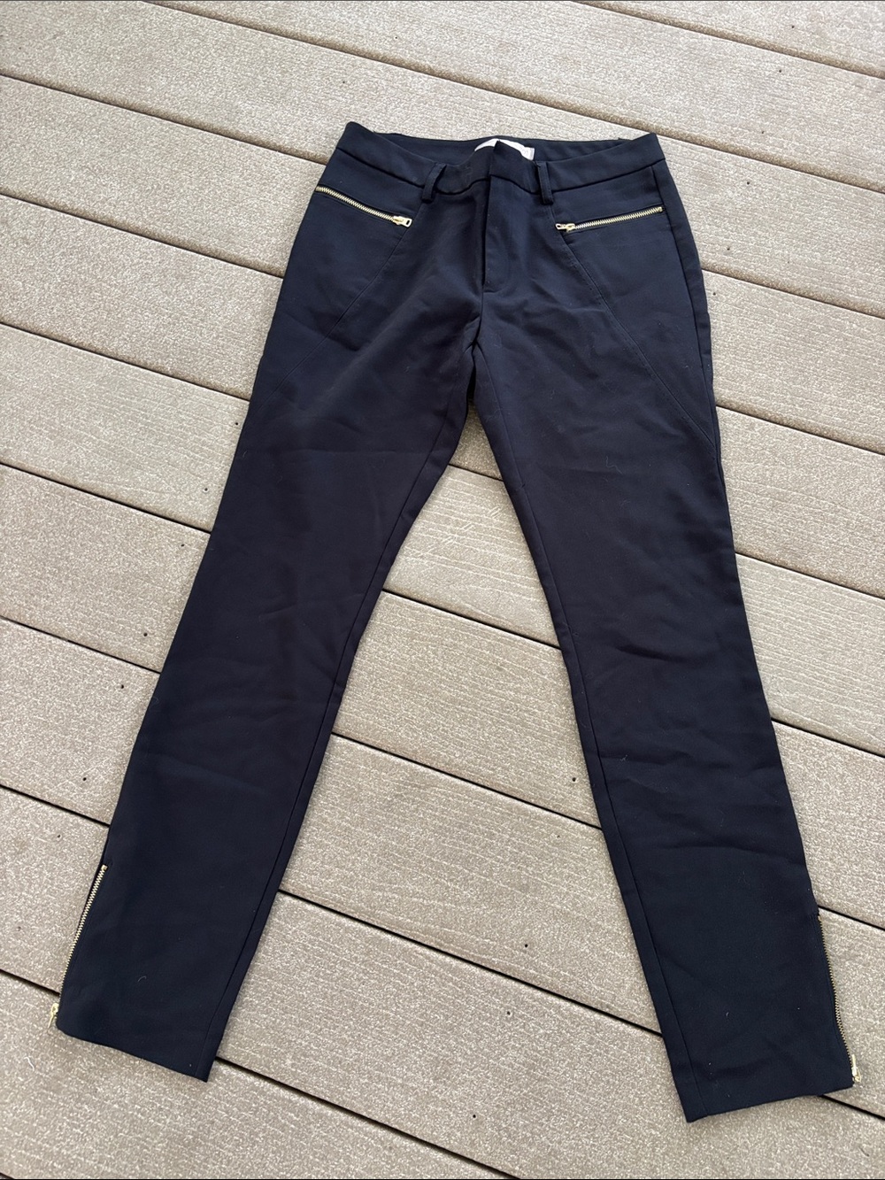 Love21 Black Slim Zip-Pocket Skinny Pants